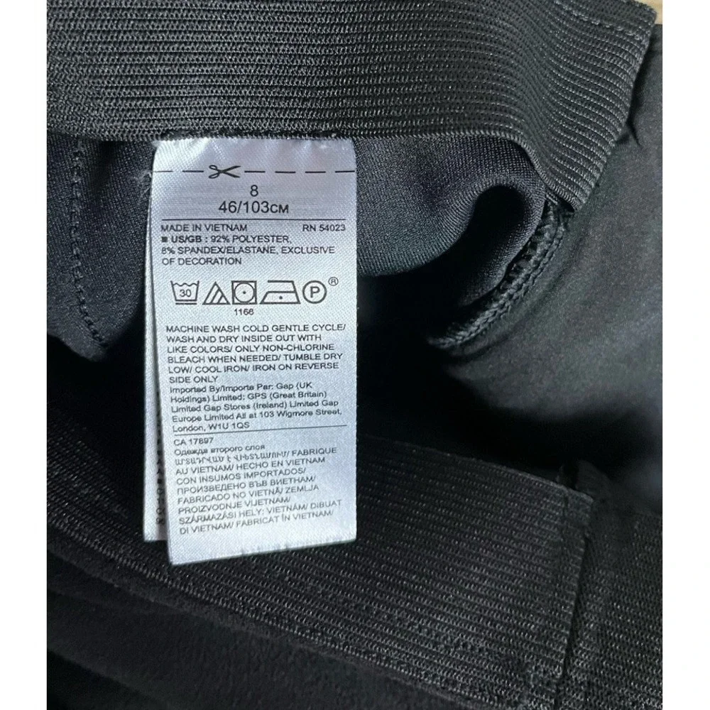 Banana Republic Size 8 Women Devon Pants High Rise Black Faux Suede Inseam 27" - Picture 14 of 14